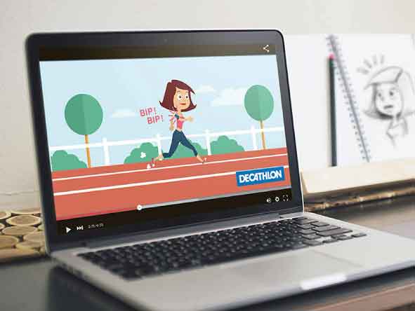 Diffusion d'une animation site internet decathlon